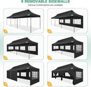 COBIZI 10x30 Pop Up Canopy Tent Heavy Duty with 8 Removable Sidewalls, Commercial Portable Tents for Parties Ez Up Canopy All-Weather Windproof & Waterproof and UPF 80+ Wedding Tent Sun Shelter by GreenHaven Gardens
