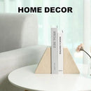 Marble Bookends for Heavy Books, Decorative Book Ends for Shelves, Durable and Heavy-Duty Stone Bookends for Hardback Book & CDS, Unique Book Stopper & Holder, New Jura Beige-Vein, Set of 2 by CozyNest Decor