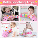 Baby Sensory Toys 0-12 Months, Plush Toys with Music and Rattle, Suitable for Newborn Baby Tummy time, can be Used as a Newborn Birthday, Holiday, Baptism Gift (Pink Caterpillar) by TinyTreasures Baby Boutique