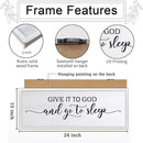 Sweet Dreams Above Bed Wall Decor Art 24"X10" Master Bedroom Over Bed Wall Wood Framed Sign (White) by CozyNest Decor