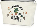 Gardening Gifts for Women Unique Makeup Bag Mom Birthday Gifts Gardener Cosmetic Bag Gardening Is My Therapy Funny Plant Lady Gifts Nature Lovers Gift Ideas Mothers Day Christmas Gifts by GreenHaven Gardens