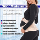 ChongErfei Maternity Belt, Pregnancy 3 in 1 Support Belt for Back/Pelvic/Hip Pain, Maternity Band Belly Support for Pregnancy Belly Support Band (M: Fit Ab 35.5"-47.3", Beige) by TinyTreasures Baby Boutique