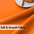 ANRODUO Back Tab Blackout Curtains for Bedroom Living Room, Rod Pocket Pinch Pleated Thermal Insulated Room Darkening Curtains 54 Inches Long 2 Panels, Orange, 42 x 54 Inch by TinyTreasures Baby Boutique