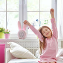 KDtech Kids Alarm Clock with Night Light 6 Ringtones, Cute Pink Bunny Digital Alarm Clock for Kids, Touch Control and Rechargeable Sleep Trainer Clock for Boys Girls Bedroom by TinyTreasures Baby Boutique
