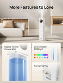Dreo 11L Smart Humidifier Large Room 700 ft², 100H Cool Mist Air Humidifiers for Bedroom Baby Plants, Top-Fill Self-Cleaning Tank, 26dB, Auto Mode, RGB Light, Remote & APP Control, HM735S White by TinyTreasures Baby Boutique