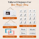 White Ultrasound Sonogram Picture Frame with Milestone Tracker – Elegant Wooden Keepsake for Expecting Parents – Nursery Décor Gift for New Moms – Countdown Tiles Included – 12" x 6" Design by TinyTreasures Baby Boutique