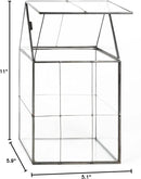 D'Eco Glass Geometric Plant Terrarium (6"x5"x11") - Indoor Tabletop Black Hinged Roof Planter Terrarium for Succulents, Air Plants, Moss - Home, Garden, Wedding & Office Decor- Gift for Plant Lovers by GreenHaven Gardens
