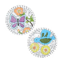 Garden Stepping Stones Set of 2 Butterfly Outdoor Garden Decor 10 inch Round Decorative Stones Pavers for Garden Walkway Landscaping, Hummingbird Gifts (N6-YYD334) by CozyNest Decor