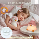 Penguin Silicone Night Light, Cute Pink Penguin Lamp with Knitted Hat, Soft Nursery Nightlight, USB Rechargeable/Dimmable,LED Squishy Novelty Animal Bedside Lamp,Funny Gifts for Kids/Girls by TinyTreasures Baby Boutique