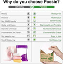 Poesie Laundry Detergent Sheets Laundry Soap Sheets for Travel Camping Clothes Washing Sheet Unscented 1 Mini Box 40 Count by CozyNest Decor
