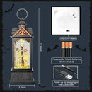 Halloween Snow Globe Lantern, Spooky Ghost Halloween Decor, Plug-in & Battery Operated Snow Globes for Halloween Decorations Indoor by CozyNest Decor