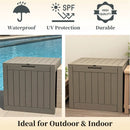 30 Gallon Waterproof Deck Box, Lockable Resin Storage Box for Patio Furniture Cushions Garden Tools and Outdoor Delivery Storage, Coffee by GreenHaven Gardens