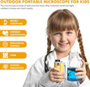 Portable Microscope for Kids, 100x-250x Zoom with LED Lights, Alloy Pocket Microscope for Boys & Girls, Educational Science Kit (Gold) by TinyTreasures Baby Boutique