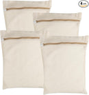 4-Piece Medium Durable Organic Cotton Mesh Laundry Bags with Sturdy Zippers and Breathable Mesh are Delicate Laundry Bags for Underwear, Clothes, Pants and Socks by TinyTreasures Baby Boutique
