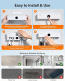 Bitvae Toothbrush Holder, Cleaning and Fast Drying, 5 Toothbrush Slots or Shaver Slot Accessories for Family, LED Smart Screen, Wall Mounted Holders for Bathrooms by CozyNest Decor