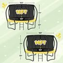 Trampoline 8FT 10FT 12FT 14FT 16FT, Recreational Trampolines with Enclosure Net and Ladder, Outdoor Anti-Rust Trampolines for Kids and Adults, ASTM Approved by TinyTreasures Baby Boutique