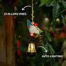 Solar Hanging Gnome Garden Statue Climbing Rope Gnome with LED Lantern Outdoor Decor Tree Hugger Yard Porch Wall Decoration Christmas Gardening Gift for Mom by GreenHaven Gardens