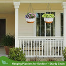 8 Inch Hanging Planters for Indoor & Outdoor Plants (2 Pack) - Self-Watering & Drainage Flower Pots with 2 Kinds of Plant Hangers for Home Decor & Garden (White, 8 in) by GreenHaven Gardens