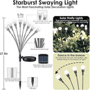 OZS 10pack 80LED Solar Garden Lights - Outdoor, Swaying Lights, Waterproof for Garden Pathway Decoration (Cool White) by GreenHaven Gardens