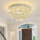 Mini Chandelier Modern Crystal Chandeliers for Hallway Light Fixture LED Flush Mount Ceiling Light Dimmable Lamp for Dining Room Living Room Bedroom by CozyNest Decor