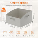 Lifewit Storage Baskets for Shelves, 6 Packs Non-woven Fabric Trapezoid Closet Organizer Bins with Handles, Foldable Clothing Containers Box for Clothes, Toy, Towel, Book, DVD, Hats, Small-Light Grey by TinyTreasures Baby Boutique
