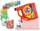 TidyFriend Liquid Laundry Detergent Holder Stand with Drip Tray & Rubber-Grip Feet, Stand for Laundry Room Organization and Storage, Fabric Softener Dispenser with Cup Holder for Easy Pouring (Rose) by CozyNest Decor