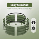 ZXZYHFTY Round Galvanized Raised Garden Bed kit,Green Outdoor Garden Raised Planter Box, Round Large Metal Raised Garden Beds for Vegetable 2 * 2 * 1ft 2 Pcs by GreenHaven Gardens