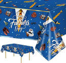 2 Pack Fathers Day Tablecloth - Happy Father's Day Table Cloth, Plastic Disposable Rectangle Blue Father Day Table Cover for Fathers Day Decorations Party Decor Supplies Favors,108 x 54 Inch by CozyNest Decor