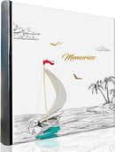 Holoary Photo Album 4x6 200 Photos Two Pictures Per Page, Memo Writing Area for Each Pocket, 200 Pockets 4”x6”, Printed Book Cover Travel Design Natural Beach Vacation Honeymoon Memories by TinyTreasures Baby Boutique