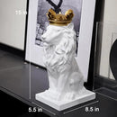 LCdecohome Sculptures Home Decor Lion Statue 15 Inch White Lion Decoration for Living Room 8.5 * 5.5 * 15 Inch by GreenHaven Gardens