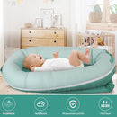 Baby Lounger, Deluxe Infant Lounger, Baby Nest Cover for Baby, Breathable Cotton, Adjustable Baby Floor Seat for Tummy Time, Newborn Essentials for Baby 0-12 Months (Greener) by TinyTreasures Baby Boutique