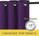 NICETOWN Room Darkening Curtains for Nursery, Grommet Thermal Insulated Light Blocking Window Treatments Sound Reducing for Bedroom, W37 x L72, 2 Panels, Royal Purple by TinyTreasures Baby Boutique