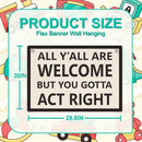 Welcome Sign Funny Welcome Banner, Trendy Retro Wall Hanging, Wall Decor, Banner Flag, Wall Flag Classroom Playroom Home Entryway Living Room Office Decor, Banner for Room, Black and White by TinyTreasures Baby Boutique