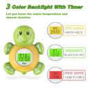 Baby Bath Thermometer with Timer, Safety Digital Water Temperature Thermometer with 3 Color Backlit and Temperature Warning, Bath Tube Floating Toy for Infant, Toddler by TinyTreasures Baby Boutique