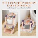 Potty Training Seat, Toddler Toilet Seat for Little Boys Girls, Potty Training Toilet with Urinals, Toddler Step Stool Ladder and Splash Guard (Pink) by TinyTreasures Baby Boutique