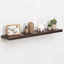 Fun Memories Solid Elm Wood Floating Shelves, 42 Inch Floating Shelves for Wall, Rustic Wooden Shelf Wall Mounted with Invisible Heavy-Duty Bracket for Books, Bathroom, Kitchen, Walnut Finish by CozyNest Decor