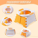 Portable Potty for Toddler Travel, Kids Travel Potty Training Chair with Travel Bag, Baby Potty Training Toilet for Outdoor and Indoor Easy to Clean(Orange) by Yszawmx, Includes 30 Replacement Bags by TinyTreasures Baby Boutique