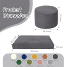 COMAX Kids Bean Bag Chair Turn into Beanbag Bed, Toddler Bean Chair Corduroy for Girl Boy Sleeping, Lazy Children Bean Bags with Filler, Convertible Child Floor Mattress, Charcoal by TinyTreasures Baby Boutique