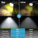 Jior Solar Landscape Spot Lights Outdoor 32 LED IP65 Waterproof Solar Powered Wall Lights 2-in-1 Adjustable Lights for Garden Yard Driveway Walkway Pool Patio 4 Pack (Warm White) by GreenHaven Gardens