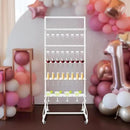 40 Slots Champagne Holder Stand for Party, Wine Glass Display Wall Holder, Stable Wine Glass Stemware Rack for Bar, Wedding, Party (White) by CozyNest Decor