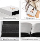 Popotop Photo Album 4x6 100 Pockets with Leather Hardcover Cover, Small Photo Album Holder Book with 50Pcs Pages for Family Travel Wedding Baby Gifts by TinyTreasures Baby Boutique