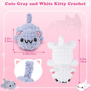 Crochet Kit for Beginners - 2PCS Kitty Crochet Kit with Step-by-Step Video Tutorials, Crochet Starter Kit for Adults and Kids, Learn to Crochet Cat, Beginner Crocheting Kit Easy Peasy Yarn by TinyTreasures Baby Boutique