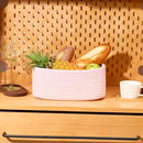 Small Storage Baskets for Organizing | Closet Organizer Bins | Shelf Toy Basket | Woven Rope Baskets | Cube Decorative Box | Shallow Basket | 11.5x7.5x4.7” | 4 Packs Light Pink by CozyNest Decor