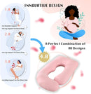 Pregnancy Pillow, Full Body Maternity Pillow 57 inch, with Removable Washable Cover - Sleep Support for Legs, Back, Neck, Shoulder, HIPS, Belly for Pregnent Women, Jersey Knit Cotton (Pink) by TinyTreasures Baby Boutique
