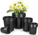 45 Pack 7/6/5/4/3 Inch Nursery Pots for Plants, Plastic Plant Pots with Drainage Holes, Variety Pack Flexible Garden Pot for Outdoor Indoor, Seed Starting Pots (Black) by GreenHaven Gardens