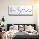 Foutcheou Family is Everything Wall Decor Sign 32"×12" for Family Living Room Large Wood Framed Wall Art Hanging Decoration (Black) by CozyNest Decor