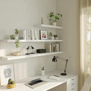 Large Floating Shelves for Wall Set of 1 Wooden Wall Shelves 30 in x 12.75 in x 2 in Room Decor Long Shelf with Invisible Wall Mount Bracket for Bedroom Kitchen Living Room White by CozyNest Decor