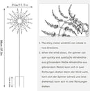 Unique and Magical Metal Windmill, 3D Wind Powered Kinetic Sculpture, Metal Wind Spinner Solar, Wind Spinners for Yard and Garden, Wind Catchers Metal Outdoor Patio Decoration (2 PCS -Silver) by CozyNest Decor