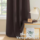 H.VERSAILTEX Three Pass Microfiber Blackout Thermal Insulated Grommet Panels Window Curtains/Drapes (Set of 2, Chocolate Brown, 52 x 96 Inch) by CozyNest Decor