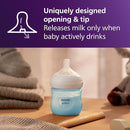 Philips Avent Natural Baby Bottles with Natural Response Nipples (Slow Flow, Flow 2), 4oz, Blue, 4-Pack, SCY900/24 by TinyTreasures Baby Boutique